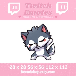 かわいいチビ グレー ブルー ウルフ ダブ ダビング 愛らしい Youtube サーバー ストリーム Twitch Discord 絵文字 エモート 動物 面白い