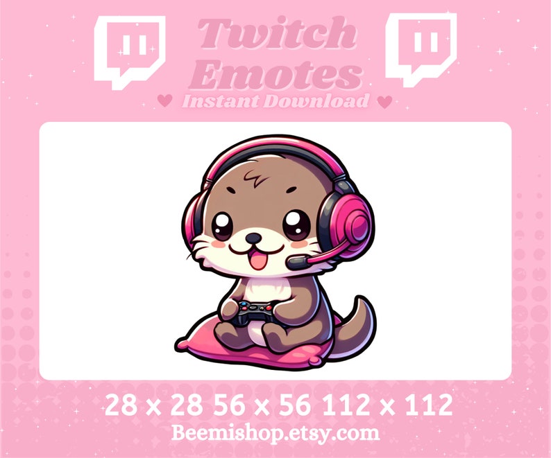 Twitch Emotes Discord Emote Cute Otter Emotes Kawaii Gaming Gamer
