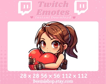 Twitch Emote Discord Emote Lara Croft Tomb Raider Cute Twitch Game Discord Love Emote Chibi Youtube Server Kawaii Girl Movie Video Games