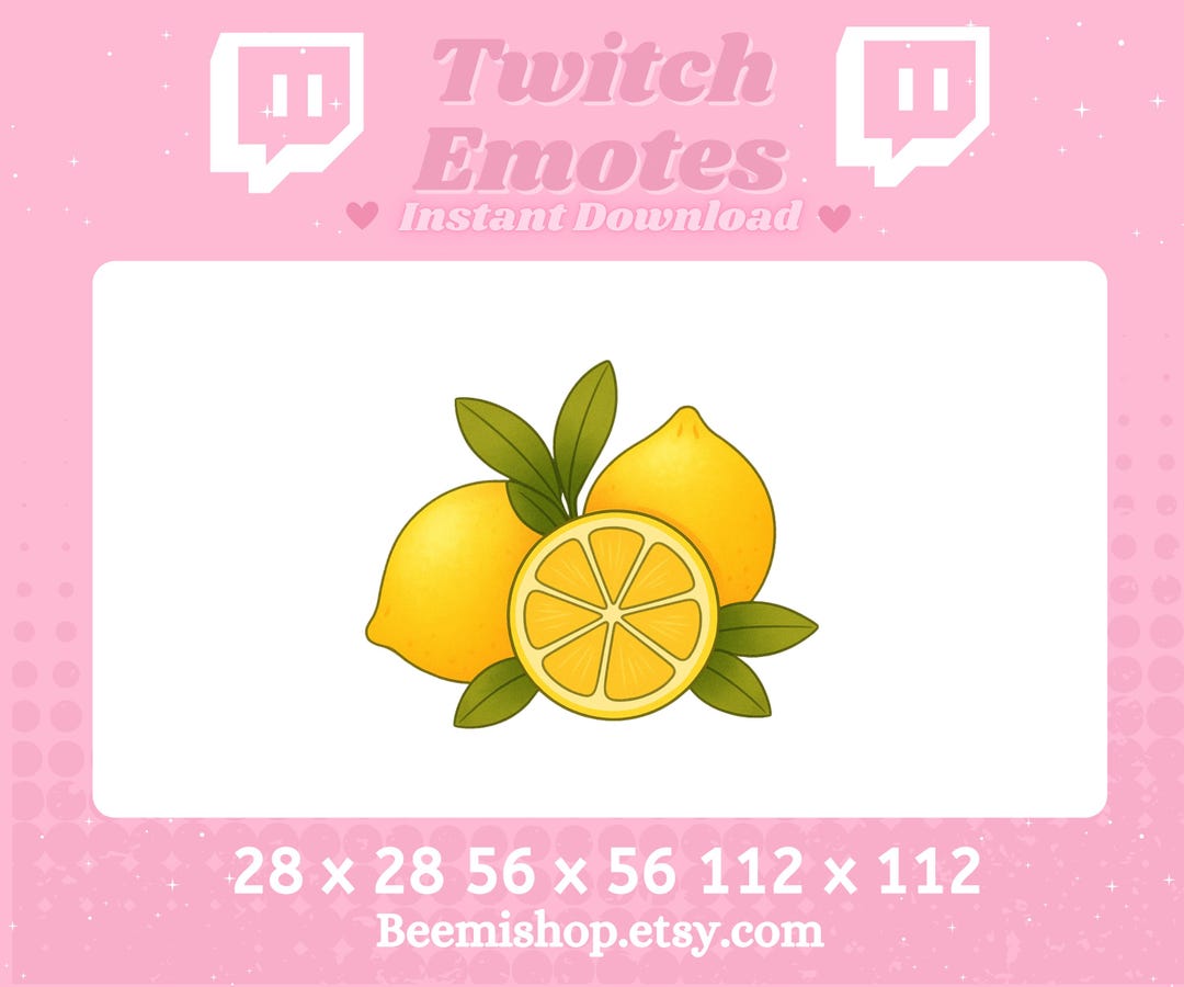 Lemons Summer Twitch Discord Emote Stream Youtube Cute Chibi Kawaii ...