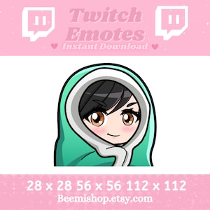 Emote Discord Twitch Couverture d'émoticônes Chibi Valorant Sage mignonne confortable et confortable Serveur Youtube Flux kawaii Drôle Adorable