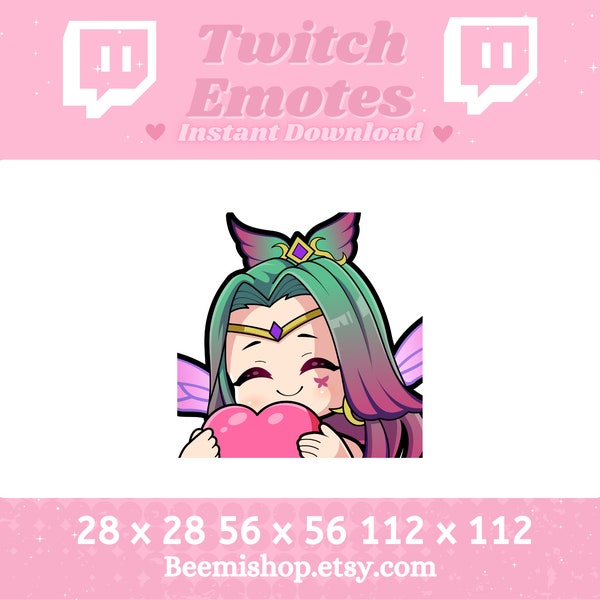 Cute Chibi League Of Legends Faerie Court Seraphine Love Heart Happy Adorable Youtube Server Kawaii Stream Twitch Discord Emote Emotes