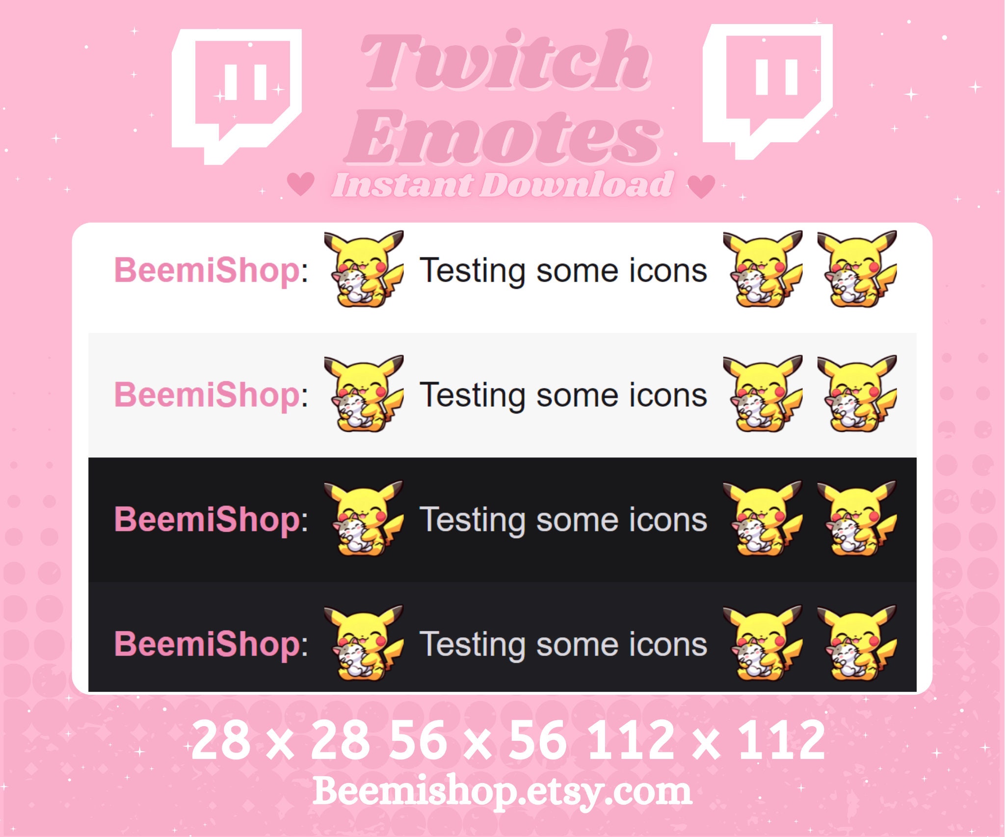 Twitch Discord Emote Cute Pokemon Pikachu Emotes Cuddle Cat Cozy Comfy ...