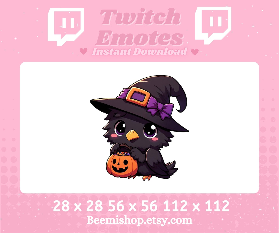 Raven Crow Witch Pumpkin Halloween Spooky Scary Bird Kawaii Funny ...