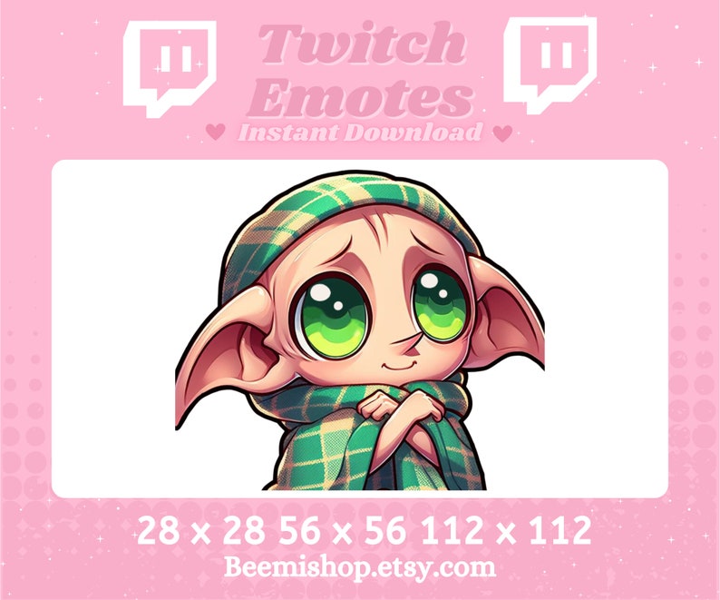 Twitch Emote Discord Emote Dobby Emotes Cozy Blanket Cute Twitch Love