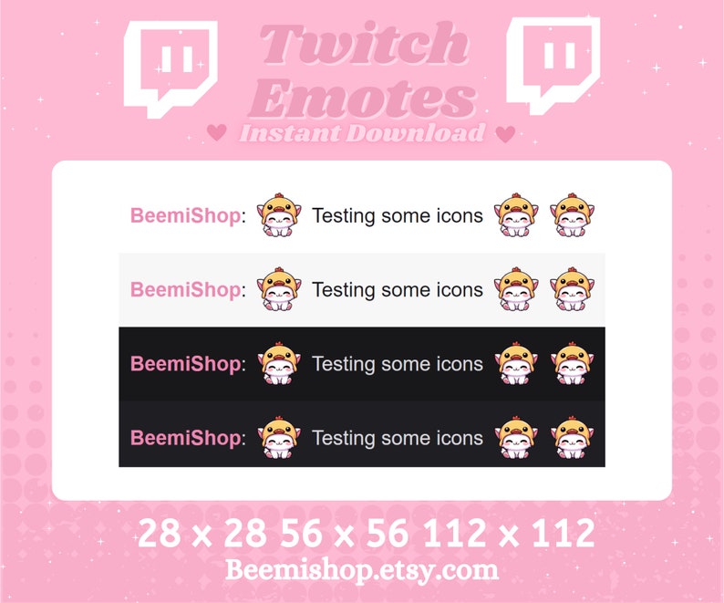 Twitch Discord Emote Cute Cat Emotes Kitten Wearing A Duck Hat Kawaii ...