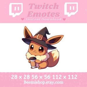 Eevee Witch Halloween Spooky Scary Happy Twitch Discord Emote Cute Kawaii Adorable Discord Youtube Server Stream