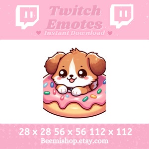 Brun hund i en munk, sötsaker, efterrätt, kawaii, rolig, meme, bedårande, anime, twitch, discord, emote, ström, djur, Youtube, söt, chibi, valp