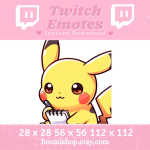 Twitch Emote Discord Emote Notes Pikachu Cute Twitch Game Discord Pokemons Emote Youtube Server Kawaii