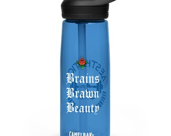 Brains Brawn Beauty Water Bottle