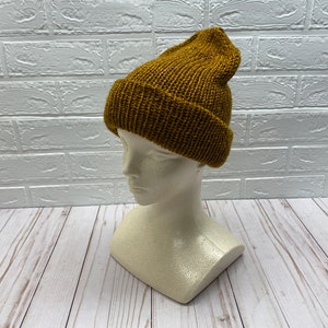 Brown beanie, warm winter hat, spring hat, casual hat, unisex hat, knitted beanie hat, gift for her, gift for him