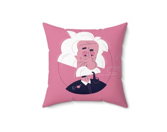 Albert Einstein - Spun Polyester Square Pillow