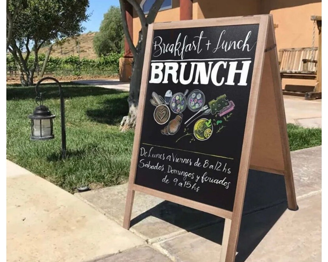 XL Chalkboard for Buissness Double Sided Chalkboard Sign Hand Crafte D