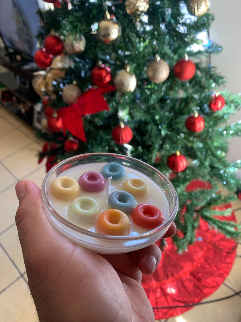 Cereal Bowl Candle Party Favors Real Fruit Loops Scented Candle Fun