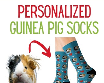 Guinea Pig Socks, Pet Picture Socks, Guinea Pig, Custom Pet Socks, Pet Photo Socks, Personalized Socks, Pet Face Socks, Guinea Pig Gifts