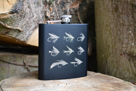 Fly Fishing Hip Flask, Stainless Steel Hip Flask, Outdoor Flask, Fishing  Flask, Fieldsports, Shooting, Fishing, Hunting, Brandy, Whisky, Gin 