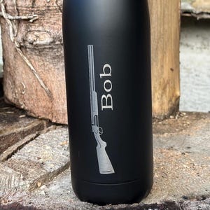 Personalised Shotgun Bottle Gift,Thermos,Shotgun Bottle,Shooting Gift,Clay Shooting Gift,Game Shooting Gift,Secret Santa,Shooting Birthday,