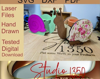 Laser Cut Snail Planter Digital File SVG DXF PDF