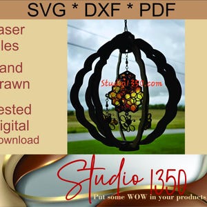Honey Bee Hive windspinner met Suncatcher 12, materiaaldikte inbegrepen