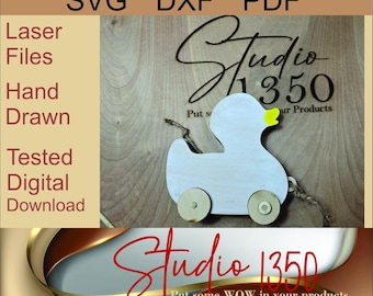 Pull Toy Rubber Duck Duckie Shelf Sitter EPS DXF PDF