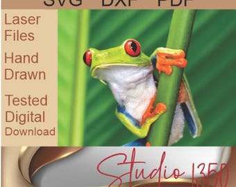 Tree Frog Brooch/Ornament Laser Cut File (SVG PDF DXF)
