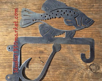 Crappie Fishing Garden Hook bird Feeder Hook Post Mount