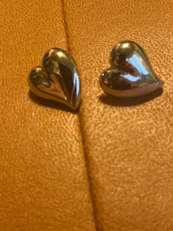 Vintage earrings heart earrings - image 1