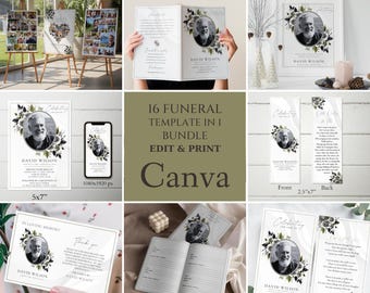 Pacote de Programa Memorial para Funerais (Download Digital)