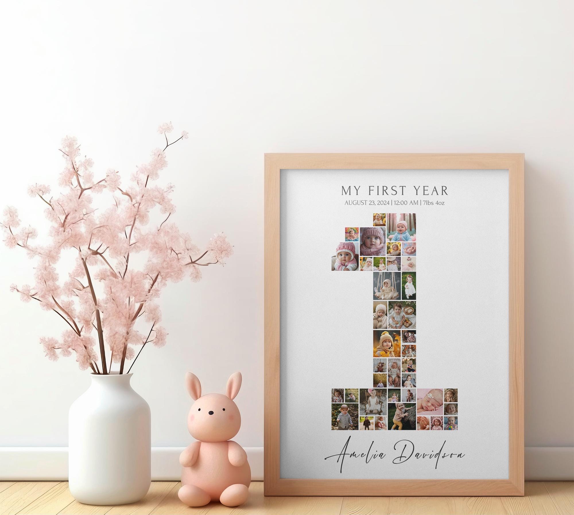 1st Birthday, First Birthday, My First Year Number 1 Photo Collage ...