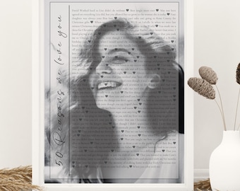50 Reasons We Love You Poster: Personalized Birthday Gift (Canva Template)