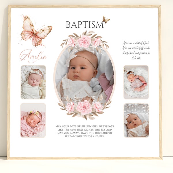 Baby Baptism Picture Frame,Personalized Christening Gift,Baptism Gift Presents from Godparents | Baby Baptism Gift | Baptism Photo Frame #01