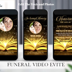 Vídeo Funeral Vídeo Bíblico E-invite, Canva Edit, Anúncio Funeral, Convite Eletrônico Funeral, Memorial Evite, Editável Evite.03