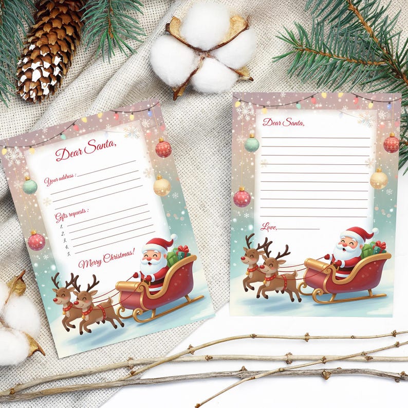 Editable Letter to Santa Template | Printable Christmas Wish List ...