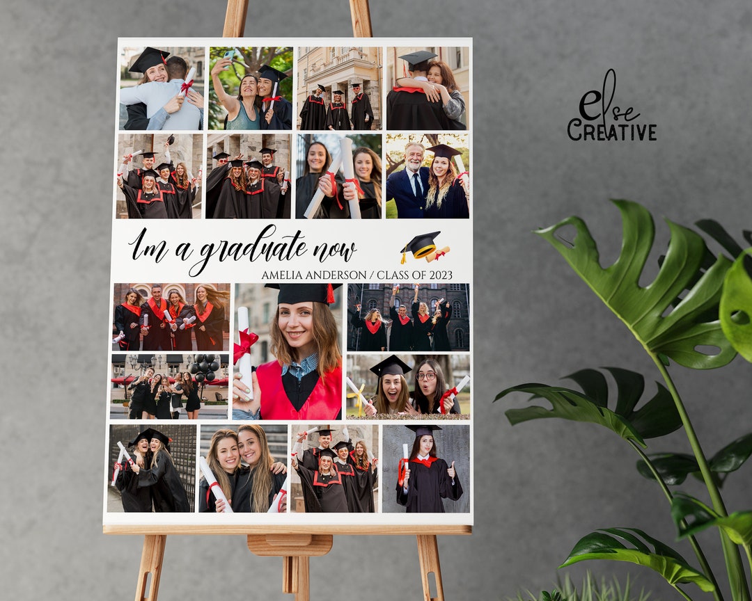Graduation Photo Collage Examples Graduation Photo Collage Canvas: Custom Birthday, Anniversary, Funeral ...