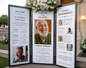 Conjunto de faixas para recepção em memória: modelo editável de celebração da vida (download digital)