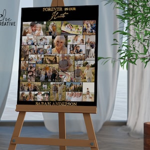 Funeral Welcome Sign Photo Collage Template (Digital Download)