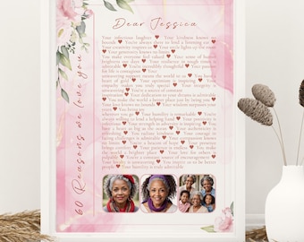 Reasons We Love You Poster: Editable Birthday Gift (Digital Download)