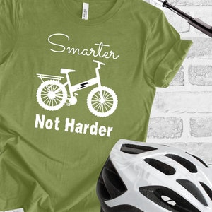 Smarter not Harder E-Bike TShirt Electric Bike T-shirt for Men Ebike T-Shirt for Women Ebike Tshirt for Mom Ebike T-shirt for Dad Bicycle