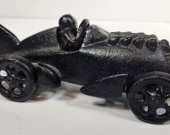Vintage Hubley Cast Iron Toy Race Car 6 3/4" Indy Racer JM 201