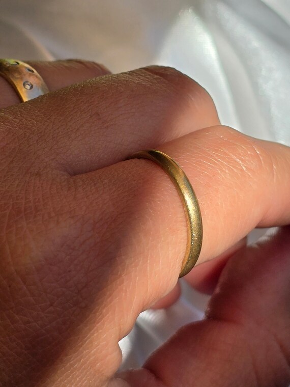 14k Solid Gold Antique Band