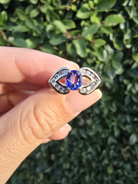 14k Tanzanite Diamond Ring - image 1