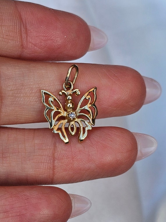 Small 14k Butterfly Charm