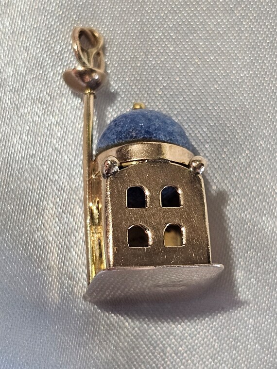 Vintage 14k 3D Mosque Temple Charm - image 3