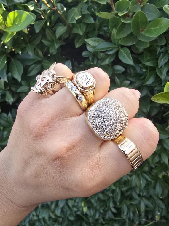 14k Star set Diamond Ring - image 3