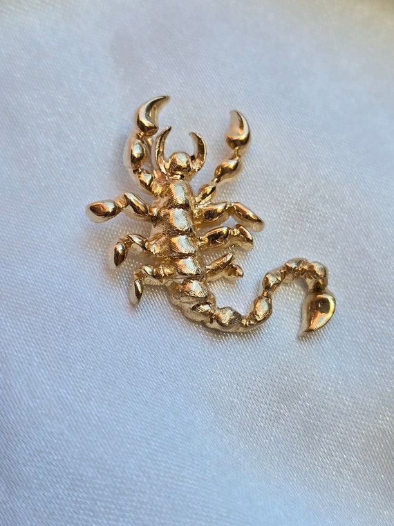 Vintage 14k Solid Gold Scorpion Pendant