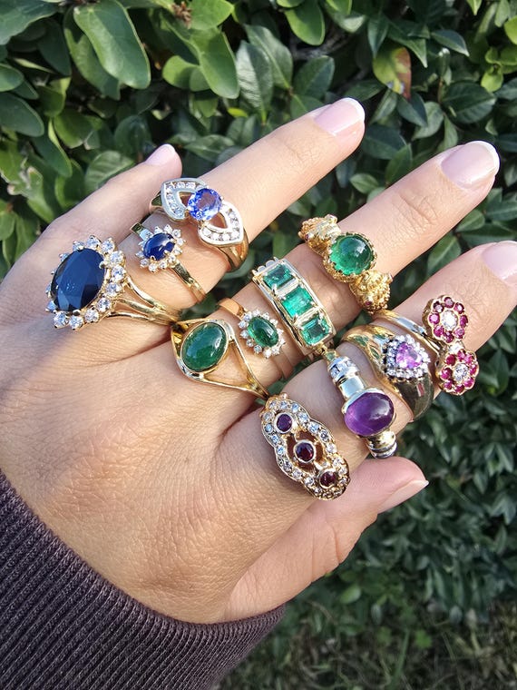 14k Tanzanite Diamond Ring - image 4