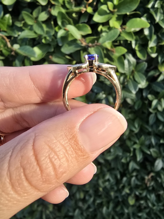 14k Tanzanite Diamond Ring - image 2