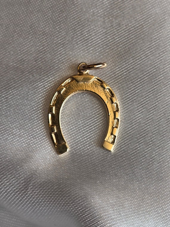 14k Solid Gold Horseshoe Charm/ Pendant