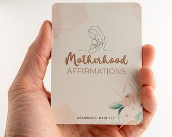 Motherhood Affirmation Cards Set, Pregnancy Gift For First Time Moms, New Mom Gift For Wife, Baby Shower Gifts, Postpartum Care Package