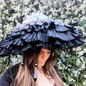 Custom fantasy ink cap mushroom hat great for renfairs or cosplay